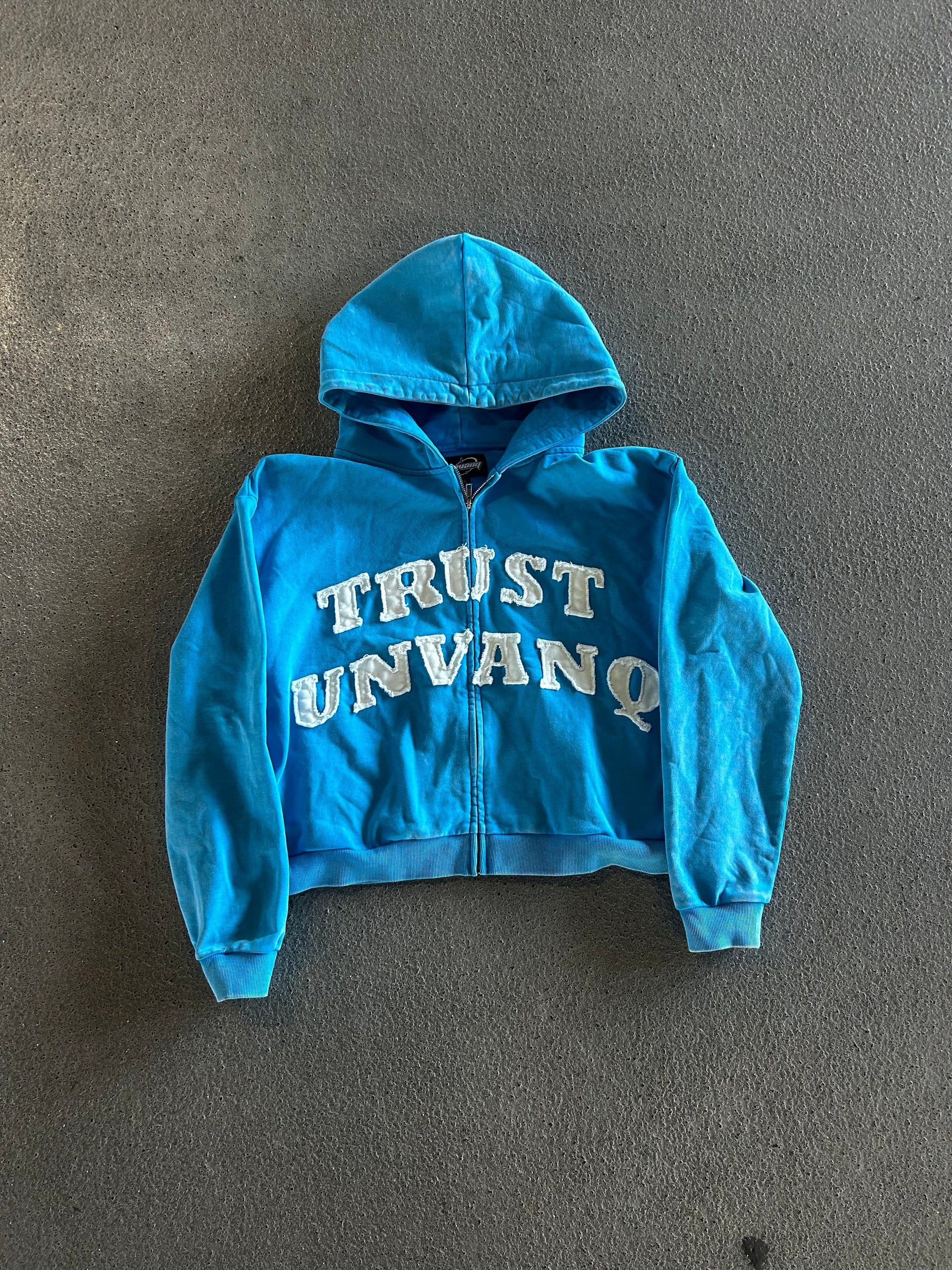 Blue "Trust Unvanq" Zip Up