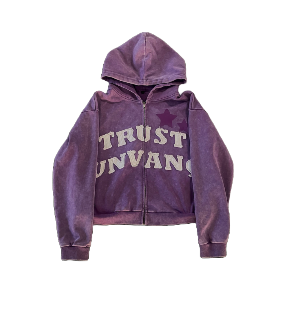 Purple "Trust Unvanq" Zip-Up